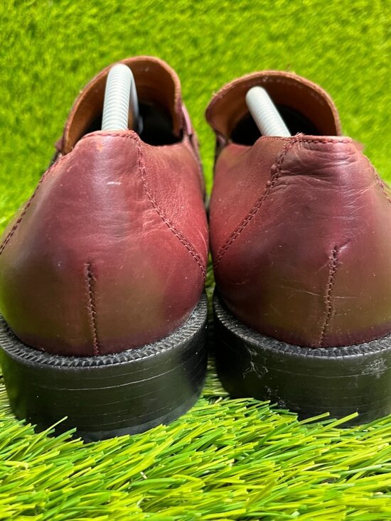 Harrison Gill Pluto Mens Size 12EE Burgundy Leather Tassel Wingtip Loafer Shoes main image 4